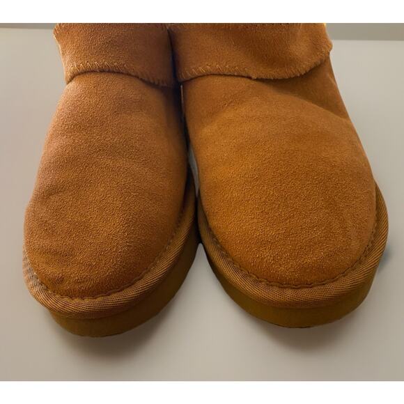 UGG “Mckay” Chestnut Suede Sheepskin Ankle Mini Boots Booties Size 6 Women NEW - Picture 7 of 13